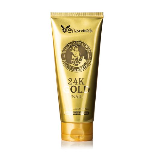 Уценка! Очищающая пенка для умывания Elizavecca Milky Piggy 24K Gold Snail Cleansing Foam с муцином улитки и 24К золотом, 180 мл