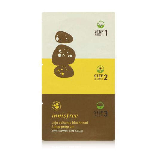 Триступенева система для очищення та звуження пор Innisfree Jeju volcanic blackhead 3 step, 3 шт