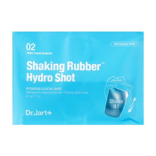 Альгінатна маска для обличчя Dr.Jart + Shake & Shot Rubber Hydro Mask для зволоження шкіри, 19.5 г + 35.5 г