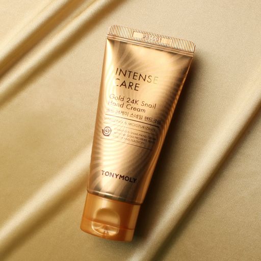 Крем для рук Tony Moly Intense Care Gold 24K Snail Hand Cream с муцином улитки и коллоидным золотом, 60 мл