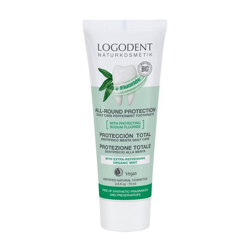 Освежающая зубная био-паста Logodent Oral Hygiene Products Toothpaste с мятой и фтором, 75 мл