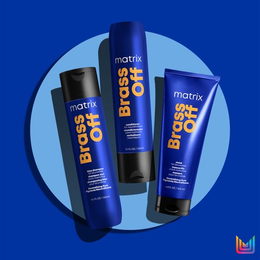 Шампунь Matrix Total Results Brass Off Shampoo для нейтралізації небажаних мідних напівтонів волосся відтінків шатен та темний блонд, 300 мл