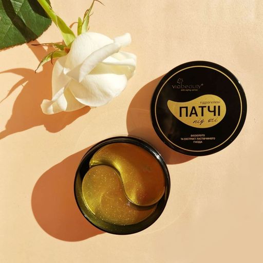 Уценка! Гидрогелевые патчи для кожи вокруг глаз Via Beauty с биозолотом и экстрактом ласточкиного гнезда, 60 шт