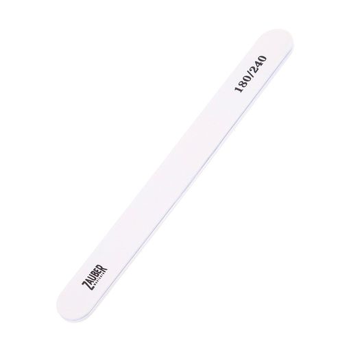 Пилка для ногтей Zauber узкая, 180/240 грит, 17.8*2 см (03-082F)