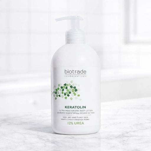 Лосьон для тела Biotrade Keratolin Body с мочевиной 12%, для интенсивного увлажнения с легким кератолитическим действием, 400 мл