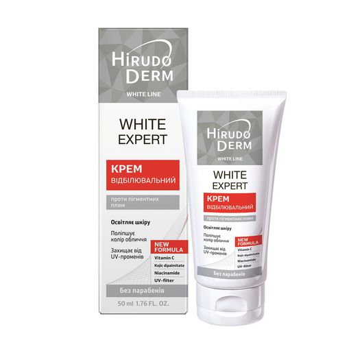 Уценка! Отбеливающий крем для лица Hirudo Derm White Line White Expert против пигментных пятен, SPF 20, 50 мл