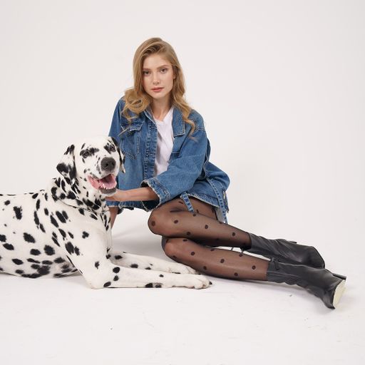Колготки жіночі Viv'en petty Polka Dot без шортиків, чорні, 40 DEN