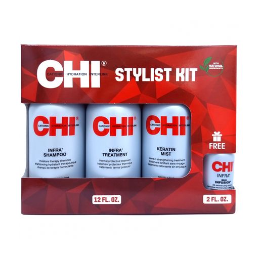 Набор для волос CHI Stylist Kit (Shampoo, 355 мл + Thermal Protective Treatment, 355 мл + Silk Reconstructing Complex, 59 мл + Keratin Mist, 355 мл)