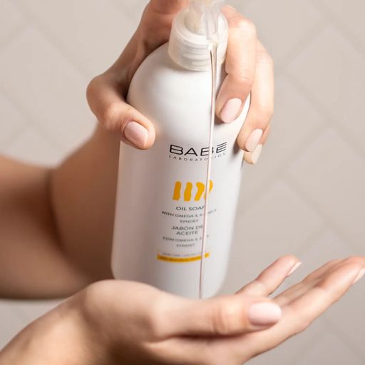 Уценка! Масляное мыло для душа Babe Laboratorios Oil Soap для очень сухой и атопической кожи, 500 мл