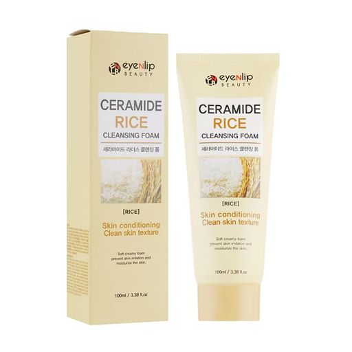 Пінка для вмивання Eyenlip Ceramide Rice Cleansing Foam з керамідами та екстрактом рису, 100 мл