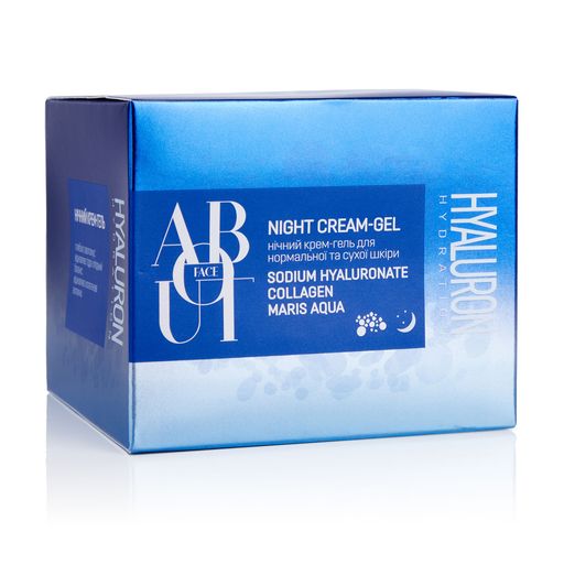Нічний  крем-гель для обличчя ABOUT face Night Cream-Gel для нормальної та сухої шкіри, 65 мл