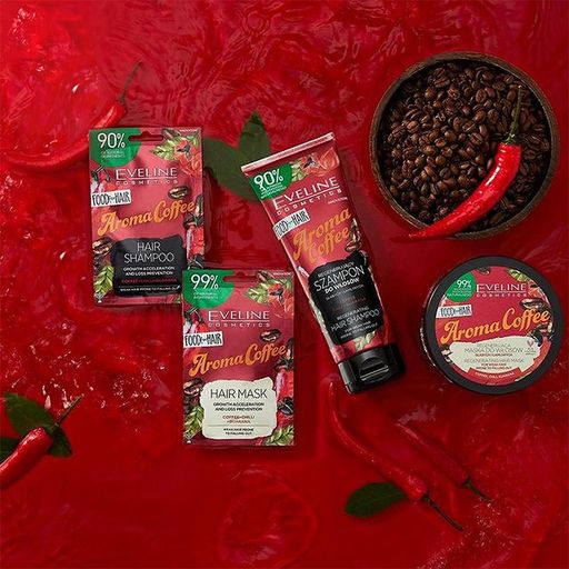 Шампунь Eveline Cosmetics Food For Hair Aroma Coffee Shampoo, для слабкого та ламкого волосся