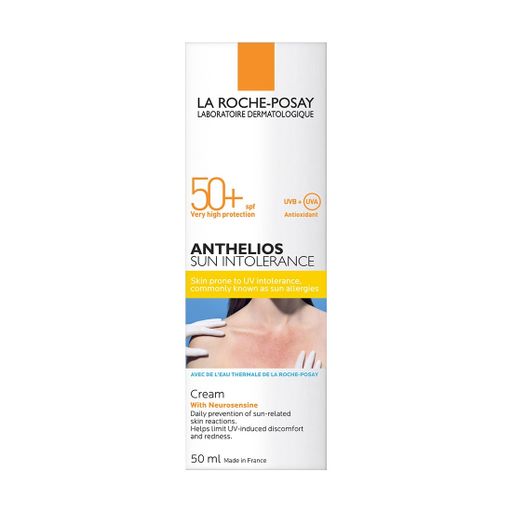 Солнцезащитный крем для лица La Roche-Posay Anthelios Sun Intolerance Cream SPF 50+ для кожи склонной к солнечной непереносимости, 50 мл