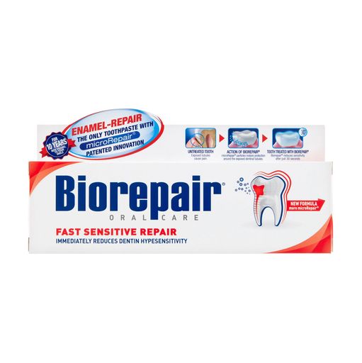 Уцінка! Зубна паста Biorepair Oral Care Fast Sensitive Repair Швидке позбавлення чутливості, 75 мл