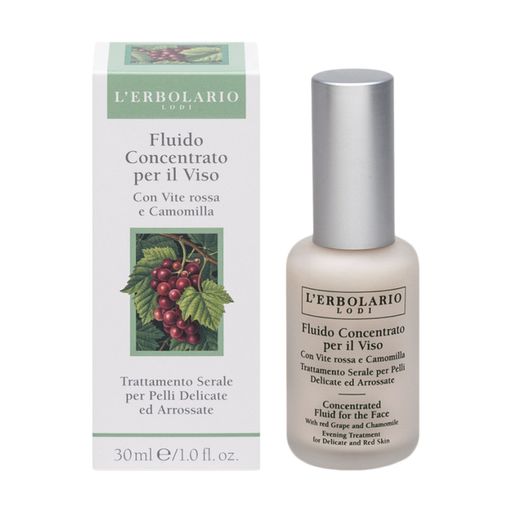 Уценка! Концентрат для лица L'Erbolario Fluido Concentrato per il Viso Con Vite Rossa e Caamomilla с чёрным виноградом и ромашкой, 30 мл