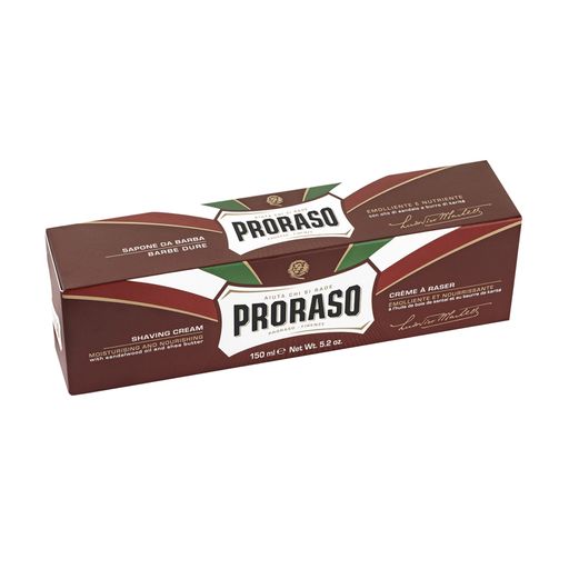 Уценка! Крем для бритья Proraso с маслом ши и сандаловой маслом, для жесткой щетины, 150 мл