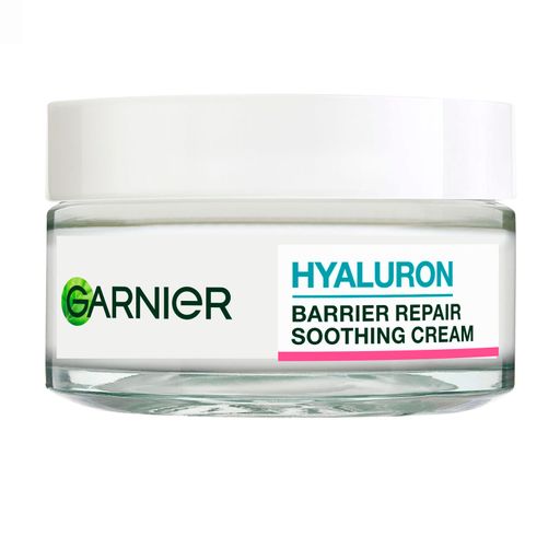 Зволожувальний заспокійливий крем GARNIER Skin Naturals з гіалуроновою кислотою для відновлення захисного бар'єра чутливої шкіри обличчя, 50 мл