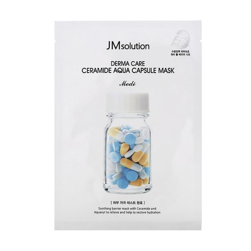 Восстанавливающая тканевая маска для лица JMsolution Derma Care Ceramide Aqua Capsule Mask с керамидами, 30 мл