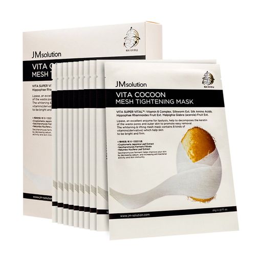 Подтягивающая тканевая маска для лица JMsolution Vita Cocoon с экстрактом шелкопряда, 16 г