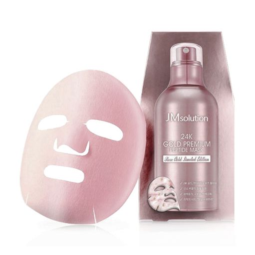 Тканевая маска для лица JMsolution 24K Gold Premium Peptide Mask Rose Gold Limited Edition Увлажнение и сияние кожи, 20 мл