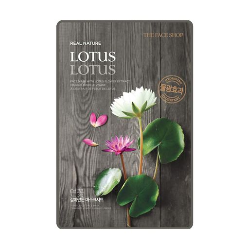 Тканевая маска для лица The Face Shop Real Nature Lotus Face Mask c экстрактом лотоса, 20 г