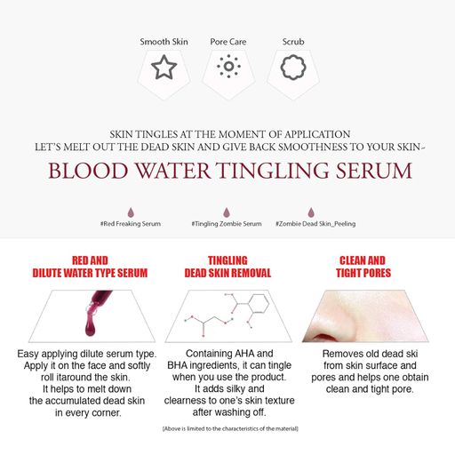 Сыворотка-пилинг для лица So Natural Red Peel Tingle Serum на основе фруктовых AHA и BHA кислот, 35 мл