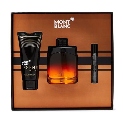 Набор мужской Montblanc Legend Night (парфюмированная вода, 100 мл + парфюмированная вода, 7.5 мл + бальзам после бритья, 100 мл)