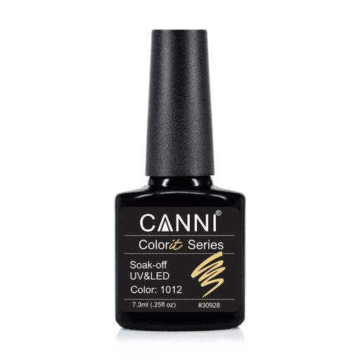 Уцінка! Гель-лак для нігтів Canni Gel Color System Soak-off UV&LED Gel Polish 1012 Банановий, 7.3 мл