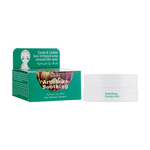 Гідрогелеві заспокійливі патчі для шкіри навколо очей Petitfee & Koelf Artichoke Soothing Eye Mask з екстрактом артишоку, 60 шт
