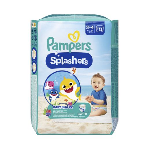 Трусики для плавания Pampers Splashers размер 3-4 (6-11 кг), 12 шт