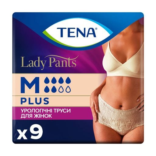 Урологические трусы женские TENA Lady Slim Pants Normal, M (75-105 см), 9 шт