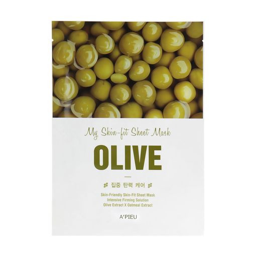 Тканинна маска для обличчя A'pieu My Skin-Fit Sheet Mask Olive з екстрактом оливи, 25 г