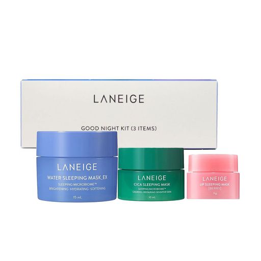 Набор ночных масок для губ Laneige Sleeping Good Night Kit (Cica Sleeping Mask, 10 мл + Water Sleeping Mask, 15 мл + Lip Sleeping Mask (Berry), 3 г)