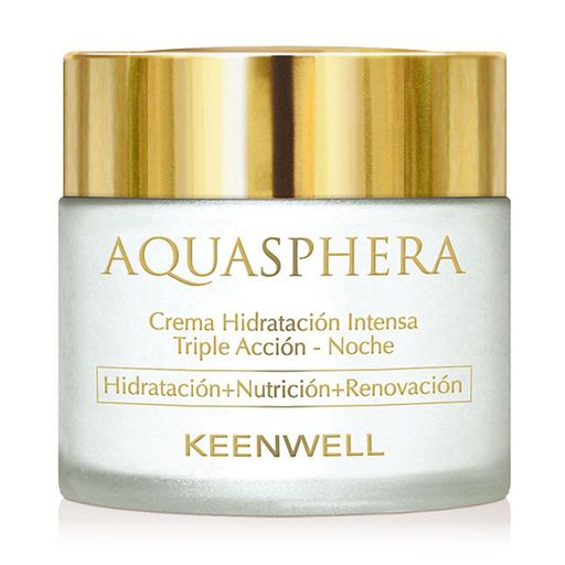 Нічний крем для обличчя Keenwell Aquasphera Moisturizing Потрійної дії, інтенсивно зволожувальний, 80 мл