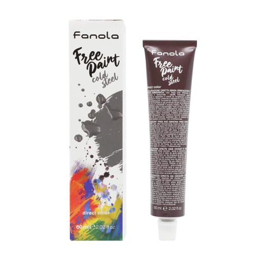 Уценка! Безаммиачная крем-краска для волос Fanola Free Paint Direct Color Cold Steel, 60 мл