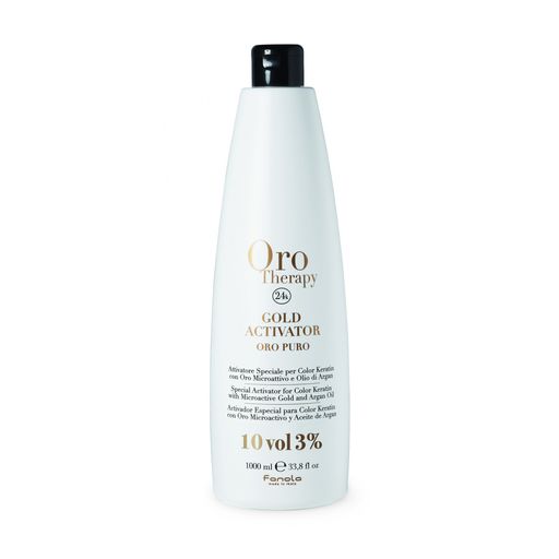 Окислитель с микрочастицами золота Fanola Oro Therapy Gold Activator Oro Puro 10 Vol, 3%, 1 л