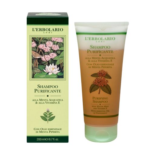 Шампунь для глубокого очищения L'Erbolario Purifying Shampoo с мятой и витамином Е, 200 мл