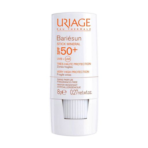 Невидимый стик для лица и тела для уязвимых зон Uriage Bariesun Mineral Stick SPF 50+, 8 г