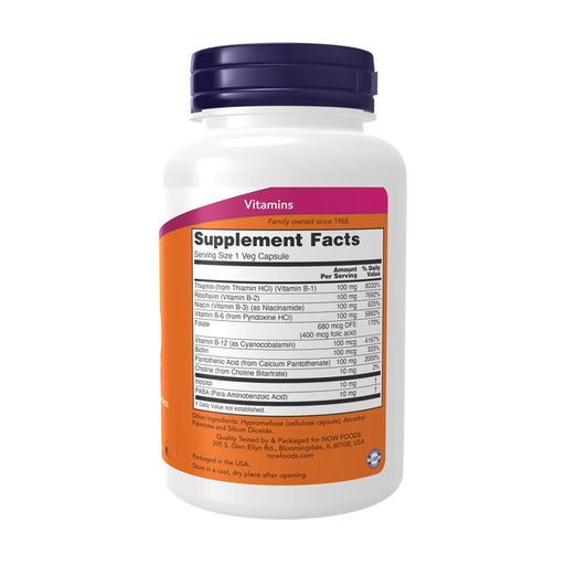 B-Комплекс NOW foods Vitamin B-100, 250 капсул