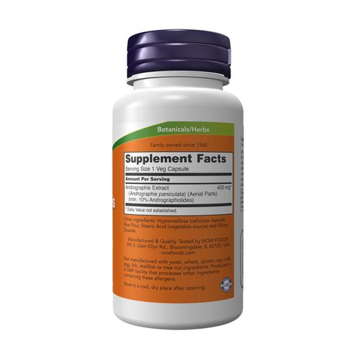 Экстракт aндрографиса NOW Foods Andrographis Extract 400 мг, 90 капсул