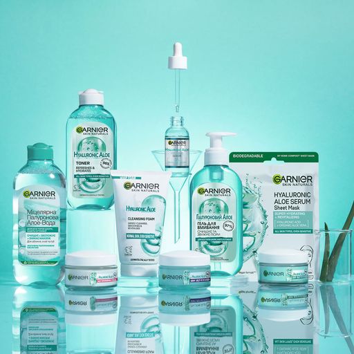 Очищающая гиалуроновая алоэ-пенка для лица Garnier Skin Naturals для нормальной и чувствительной кожи, 150 мл