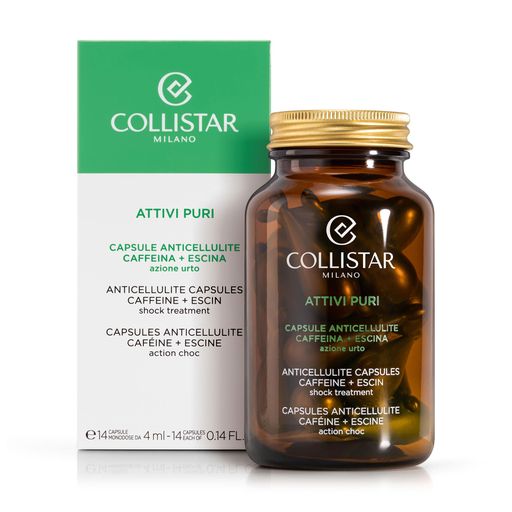 Антицеллюлитные капсулы Collistar Pure Actives Anticellulite Capsules Caffeine + Escin, 14*4 мл