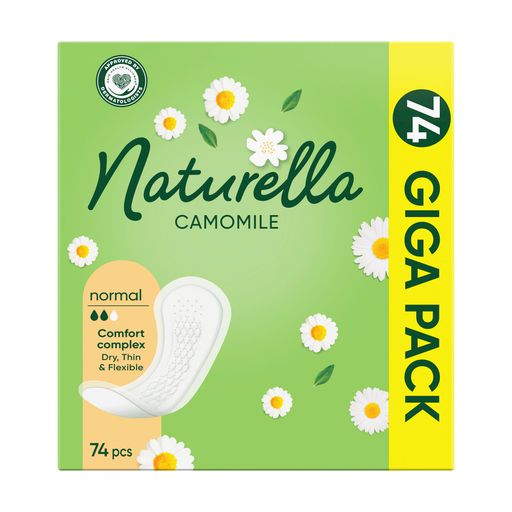 Ежедневные прокладки NATURELLA Normal Camomile, 74 шт