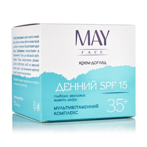 Дневной крем-уход для лица MAY face SPF 15, 35+, 50 мл