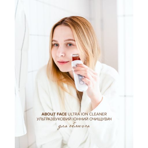 Ультразвуковий іонний очищувач для обличчя ABOUT face  Ultra Ion Cleaner, 1 шт