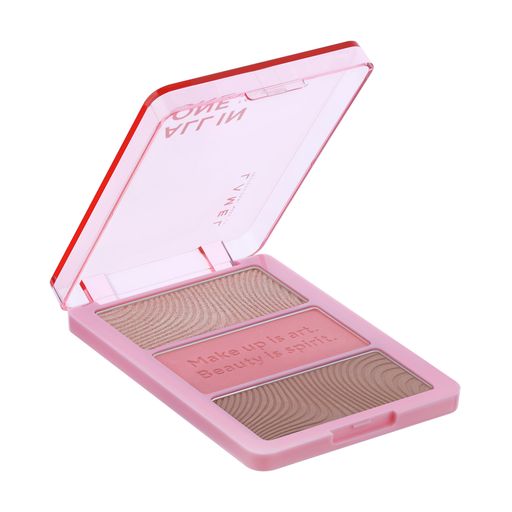 Палетка для контурирования лица LAMEL Make Up All in One Face Contour, 11 г