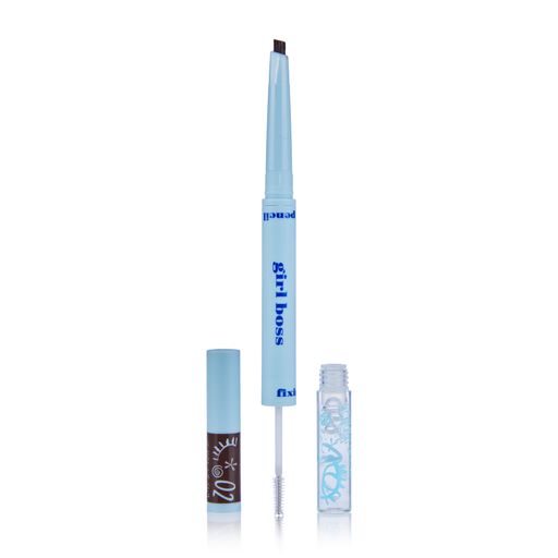 Карандаш и гель для бровей GlamBee Girl Boss Fixing Gel & Eyebrow Pencil (карандаш, 0.35 г + гель, 0.7 г)