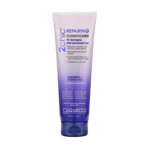 Відновлювальний кондиціонер Giovanni 2chic Repairing Conditioner Blackberry & Coconut Milk для дуже пошкодженого волосся