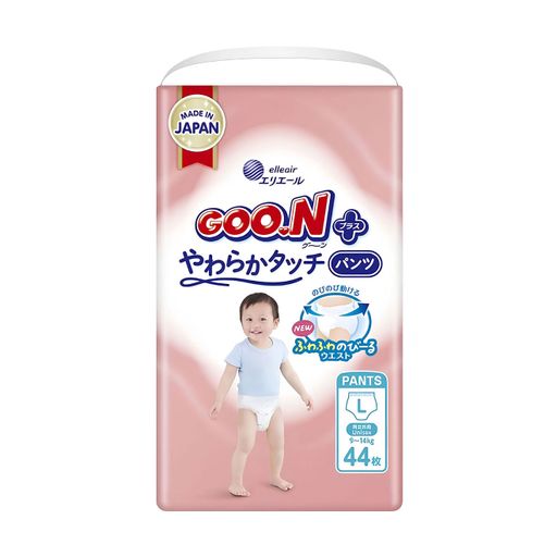 Трусики-подгузники Goo.N Plus унисекс, размер L (для детей 9-14 кг), 44 шт