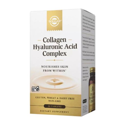 Комплекс коллагена и гиалуроновой кислоты Solgar Collagen Hyaluronic Acid Complex, 30 таблеток